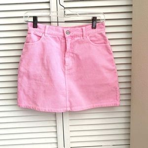Cute Brandy Melville corduroy pink mini skirt
